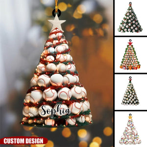 Personalized Baseball Christmas Tree Ornament Gift For Baseball Lover-2024 New Release