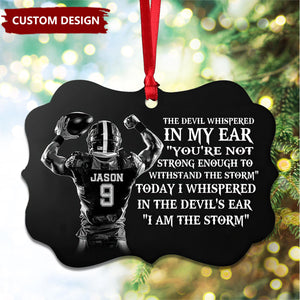 I Am The Storm - Personalized Football Boy Christmas Ornament, Gifts For Football Lovers - 2024 New Release