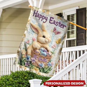 Happy Easter-Personalized Family House Flag