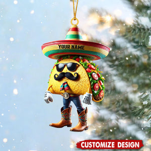 Personalized Taco Christmas Ornament Gift For Taco Lovers-2024 New Release