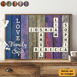 Personalized Family Crossword Art-Created In A Moment-Treasured Forever Poster