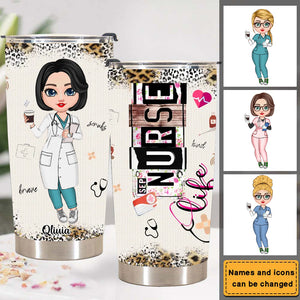 Personalized Tumbler - Gift For Nurse - Nurse Scrubs Angel