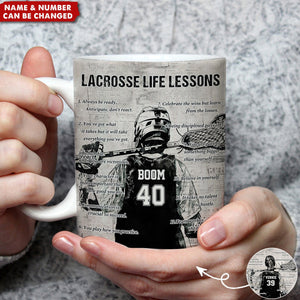 Personalized Lacrosse Life Lessons Mug - Great Gift For Lacrosse Lovers