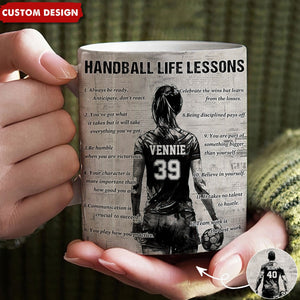 Personalized Handball Life Lessons Mug - Great Gift For Handball Lovers