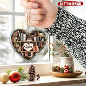 Personalized Bookshelf Ornament-Gift for Book Lovers-2024 New Release