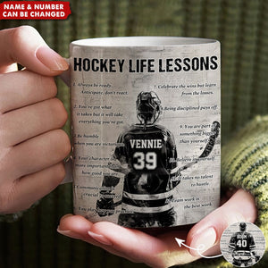 Personalized Hockey Life Lessons Mug - Great Gift For Hockey Lovers