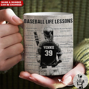 Personalized Baseball Life Lessons Mug - Great Gift For Baseball Lovers