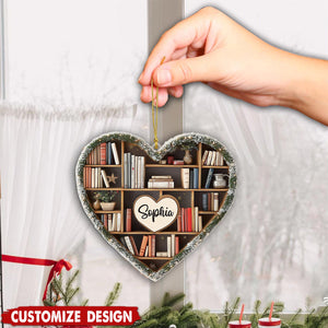 Personalized Bookshelf Ornament-Gift for Book Lovers-2024 New Release