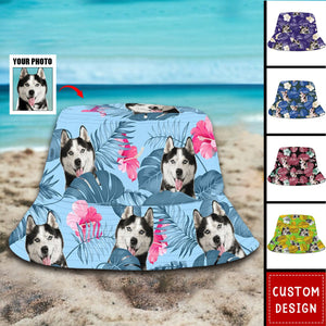 Personalized Pet Photo Hawaiian Bucket Hat - Gift For Pet Lover