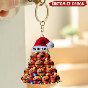 Personalized Basketball Keychain-Gift for Basketball Fans