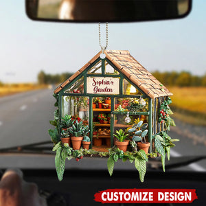 Personalized Greenhouse Garden Car Ornament-Gifts For Garden Lovers