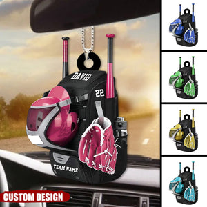 Personalized Baseball Bag Car Ornament-Gift For Baseball Players