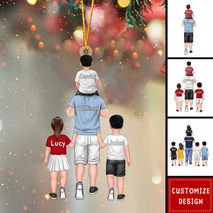 Personalized Dad And Kids Ornament - 2024 New Release