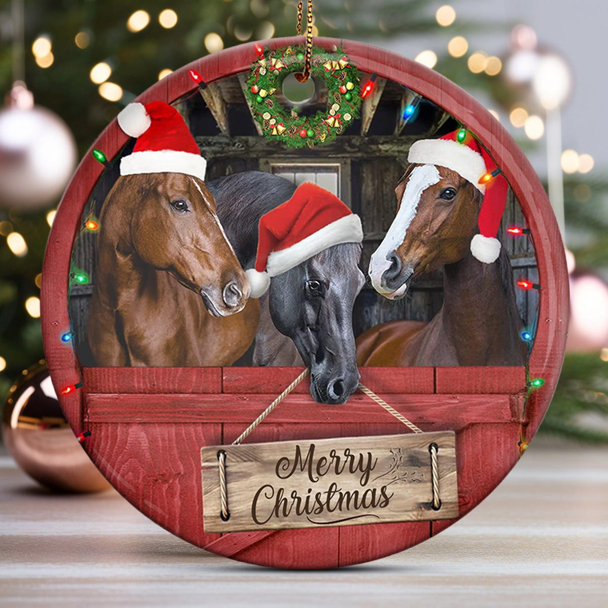 Horse Ceramic Christmas Ornament-Gift For Horse Lover - 2024 New Release