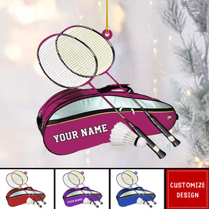 2024 New Release Personalized Badminton Christmas Ornament - Gift For Badminton Lover