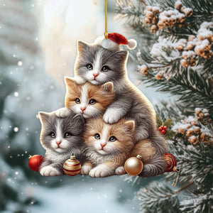 Adorable Kitten Christmas Tree Ornament-Gift For Cat Lovers-2024 New Release