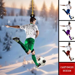 Personalized Soccer Player Christmas Ornament Gift for Soccer Lovers-2024 New Release