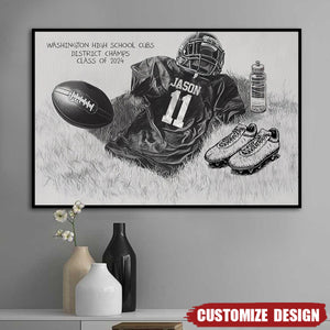 Personalized Class Football Team Poster - Gift For Football Team Members