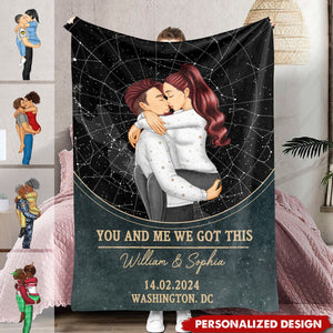 2024 New Release Star Map Couple I Love You To The Stars-Personalized Blanket-Gift For Couple