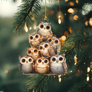 Owl Christmas Ornament-Gift for Animal Lover-2024 New Release