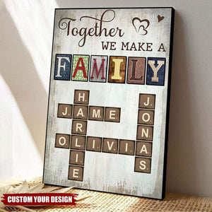 Personalized Family Crossword Art Poster