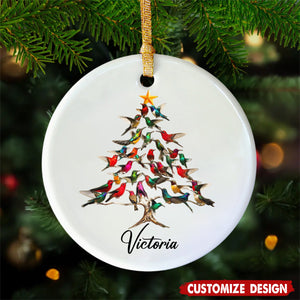 Personalized Hummingbird Ceramics Christmas Ornament - Gift For Hummingbird Lover - 2024 New Release