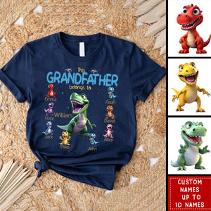 This Belongs To - Personalized Dinosaur T-shirt - Gift For Dad, Grandpa