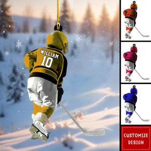 Personalized Hockey Player Christmas Ornament Gift For Hockey Lover-2024 New Release