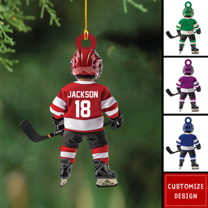 Personalized Hockey Christmas Ornament-Gifts For Hockey Lover-2024 New Release