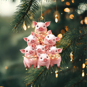 Pig Christmas Ornament-Gift for Animal Lover-2024 New Release