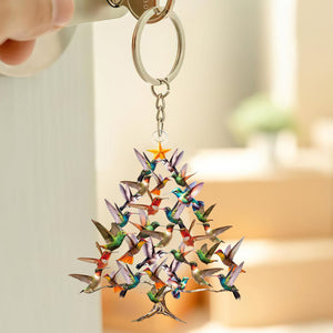 Hummingbird Tree Keychain-Gift For Bird Lover