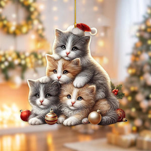 Adorable Kitten Christmas Tree Ornament-Gift For Cat Lovers-2024 New Release