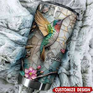 Artistic Hummingbird - Personalized Gardening Tumbler