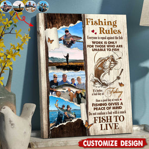 Personalized Fishing Photo Poster, Gift For Fishing Lovers