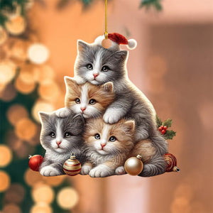 Adorable Kitten Christmas Tree Ornament-Gift For Cat Lovers-2024 New Release