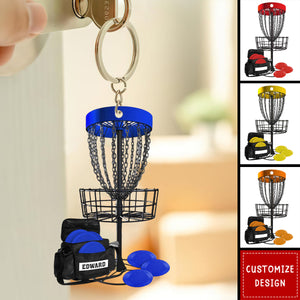 Personalized Disc Golf Keychain - Gift for Disc Golf Lover - 2024 New Release