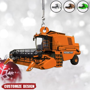 2024 New Release - Personalized Combine Harvester Christmas Ornament, Christmas Gift For Farmers