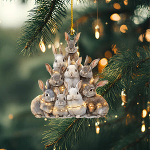 Bunny Christmas Ornament-Gift for Animal Lover-2024 New Release