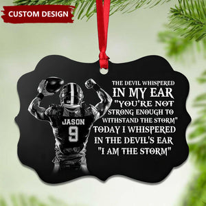 I Am The Storm - Personalized Football Boy Christmas Ornament, Gifts For Football Lovers - 2024 New Release