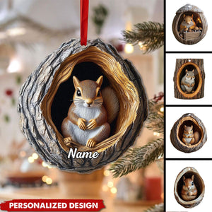 Personalized Squirrel Ornament-Gift For Squirrel Lover-2024 New Release