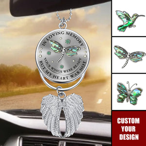 Your Wings Were Ready But My Heart Was Not - Personalized Memorial Wings Ornament