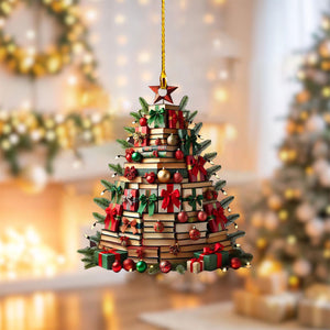 2024 New Release-Book Tree Christmas Ornament-Gift for Book Lover