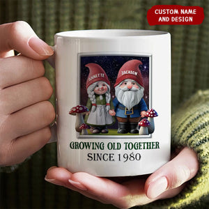 Couple Growing Old Together Since - Personalized White Mug