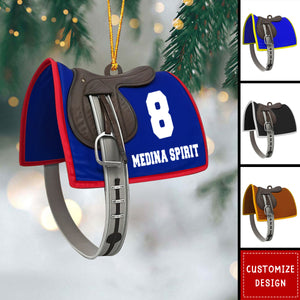 Personalized Horse Racing Saddle Christmas Ornaments - Horse Racing Gifts  - 2024 New Release