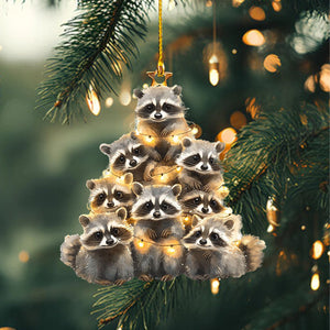 Racoon Christmas Ornament-Gift for Animal Lover-2024 New Release