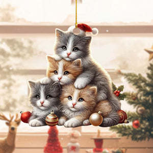 Adorable Kitten Christmas Tree Ornament-Gift For Cat Lovers-2024 New Release