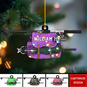 Personalized Fishing Bag Christmas Ornament, Gift For Fishing Lovers - 2024 New Release