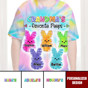 Personalized Easter Tie Dye Style T-Shirt-Easter Gift