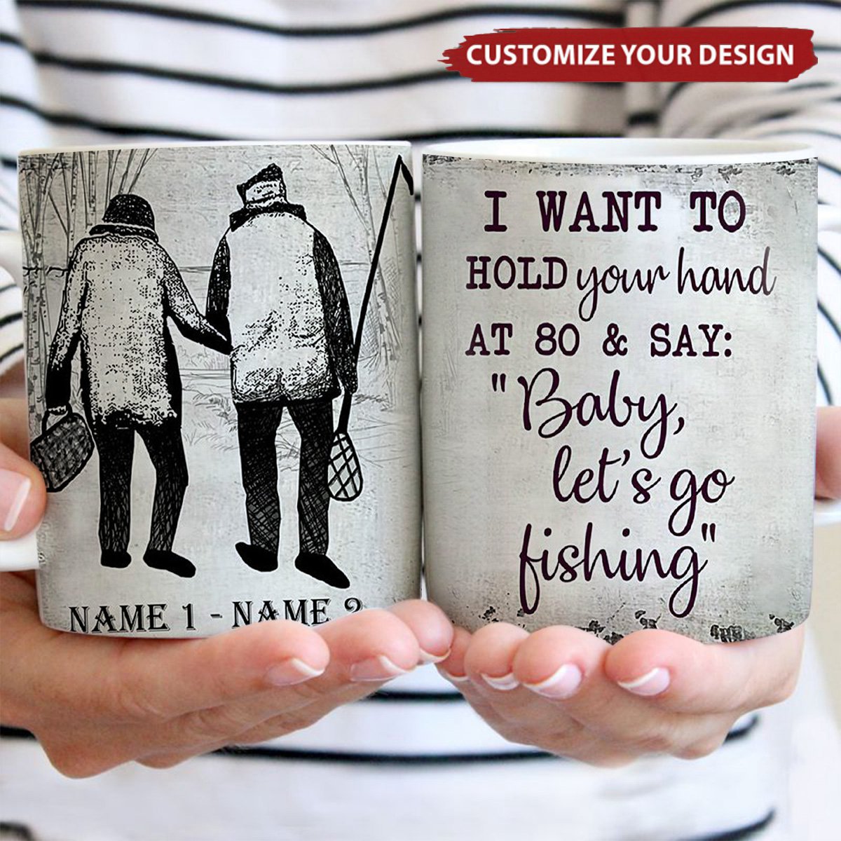 Baby, Let's Go Fishing Coffee Mug - Gift For Couple, Fishing Lovers