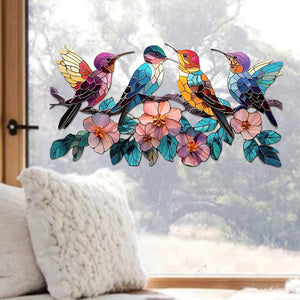 Hummingbird Suncatcher Decal,Sticker - Gifts For Bird Lovers